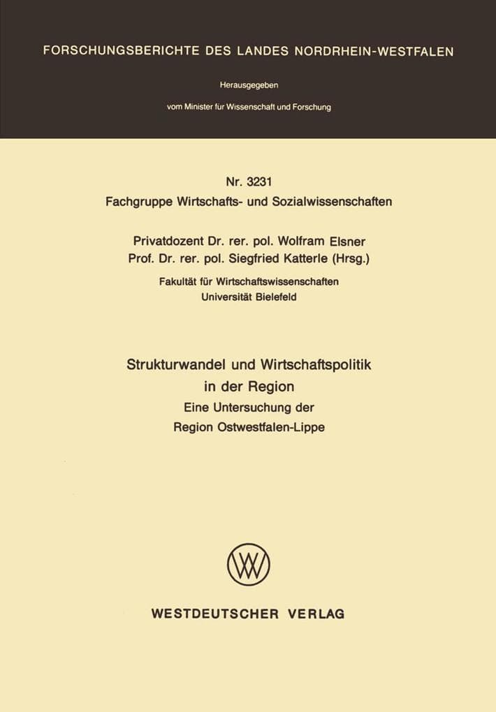 Strukturwandel und Wirtschaftspolitik in der Region