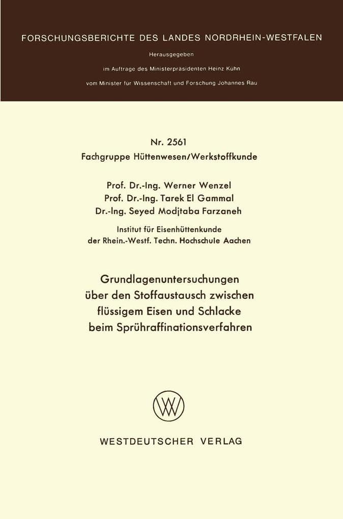 Grundlagenuntersuchungen über den Stoffaustausch zwischen flüssigem Eisen und Schlacke beim Sprühraffinationsverfahren