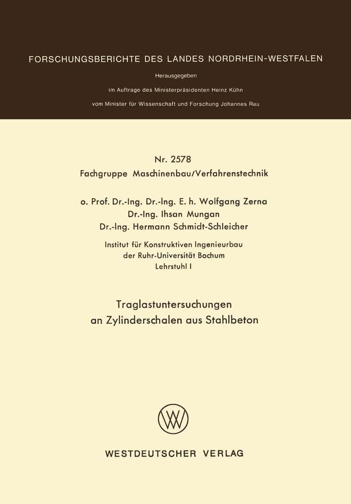 Traglastuntersuchungen an Zylinderschalen aus Stahlbeton
