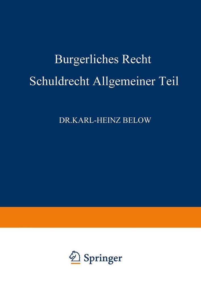 Bürgerliches Recht Schuldrecht, Allgemeiner Teil