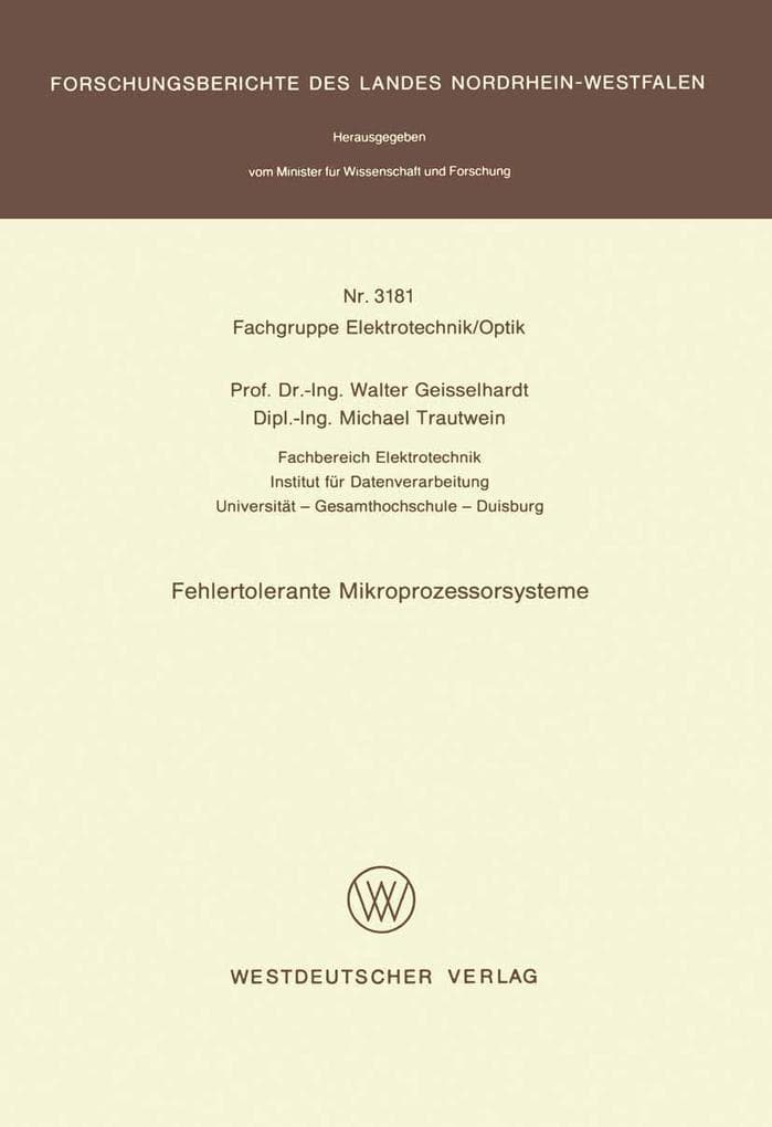 Fehlertolerante Mikroprozessorsysteme