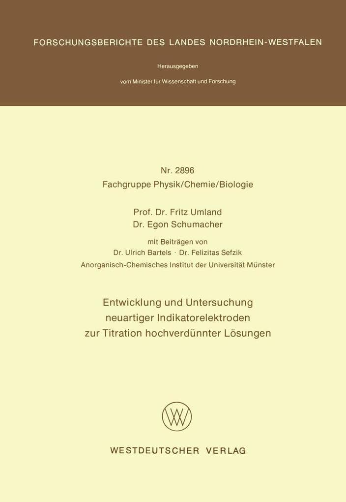 Entwicklung und Untersuchung neuartiger Indikatorelektroden zur Titration hochverdünnter Lösungen