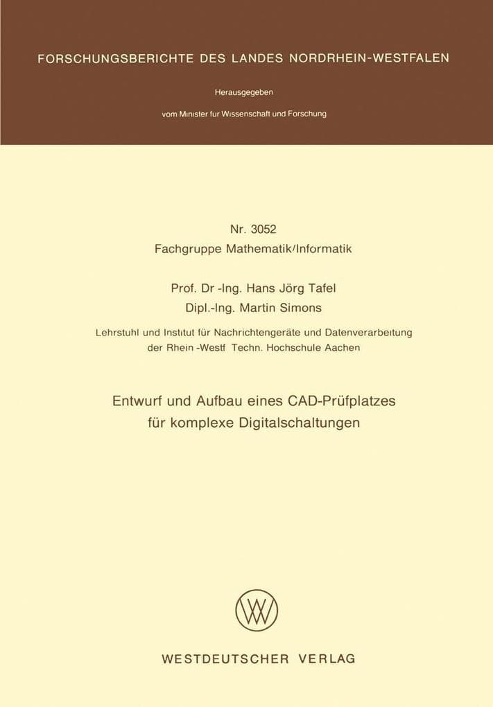 Entwurf und Aufbau eines CAD-Prüfplatzes für komplexe Digitalschaltungen