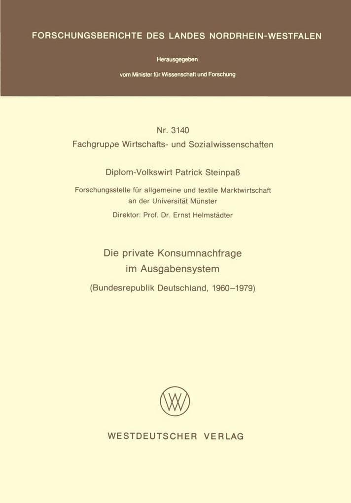 Die private Konsumnachfrage im Ausgabensystem