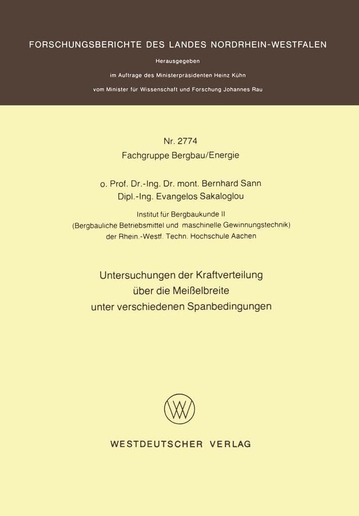 Untersuchungen der Kraftverteilung über die Meißelbreite unter verschiedenen Spanbedingungen