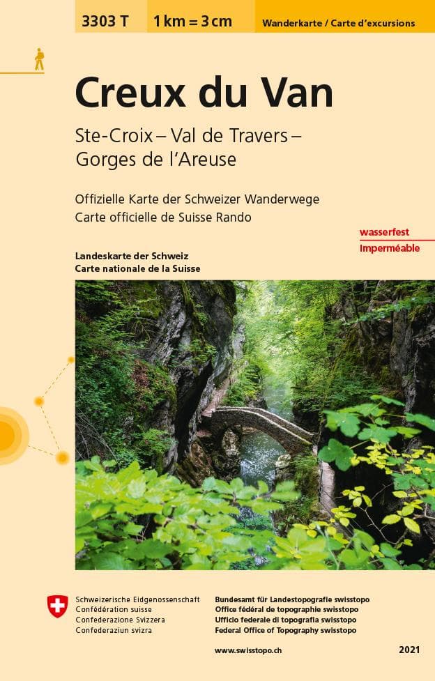 Swisstopo 1 : 33 333 Creux du Van