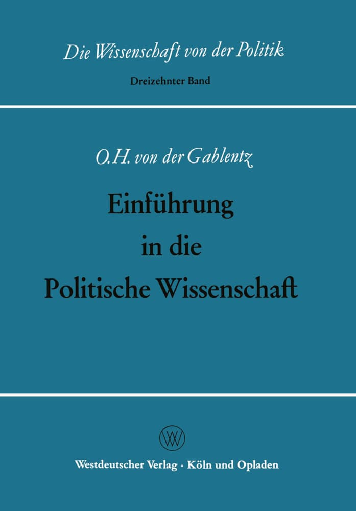 Einführung in die Politische Wissenschaft