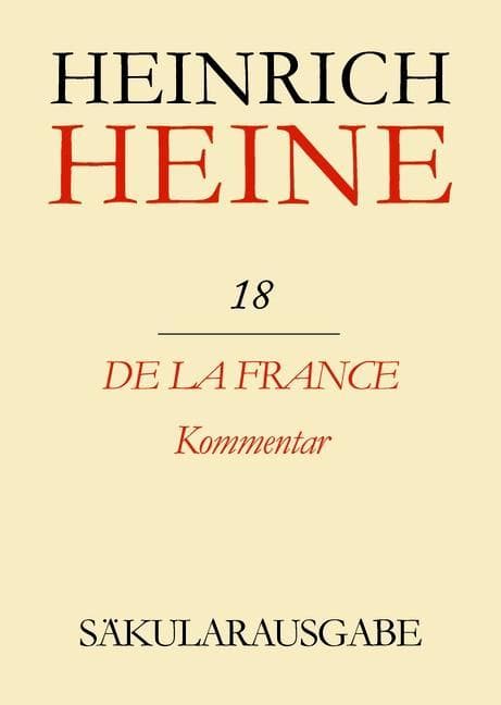 De la France. Kommentar