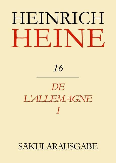 De l'Allemagne I