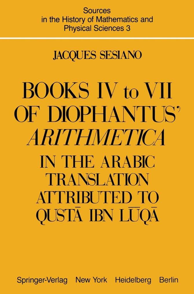 Books IV to VII of Diophantus' Arithmetica