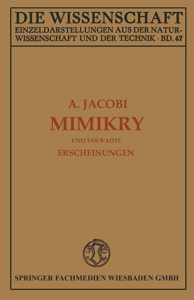 Mimikry und Verwandte Erscheinungen