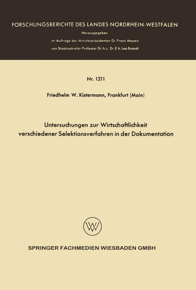 Untersuchungen zur Wirtschaftlichkeit verschiedener Selektionsverfahren in der Dokumentation
