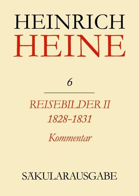 Reisebilder II. 1828-1831. Kommentar