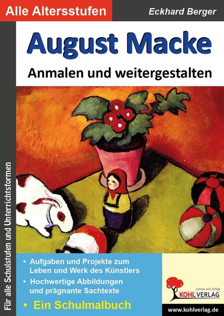 August Macke anmalen und weitergestalten