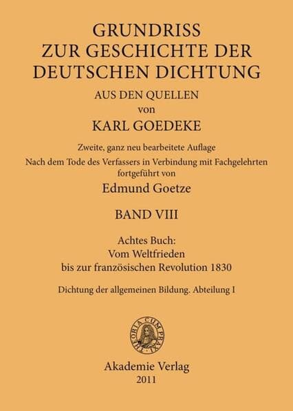 Achtes Buch: Vom Weltfrieden bis zur französischen Revolution 1830