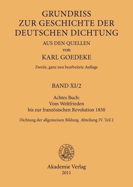Achtes Buch: Vom Weltfrieden bis zur französischen Revolution 1830