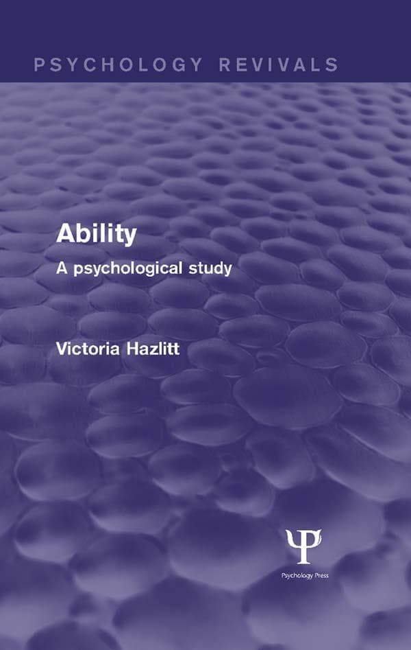 Ability (Psychology Revivals)
