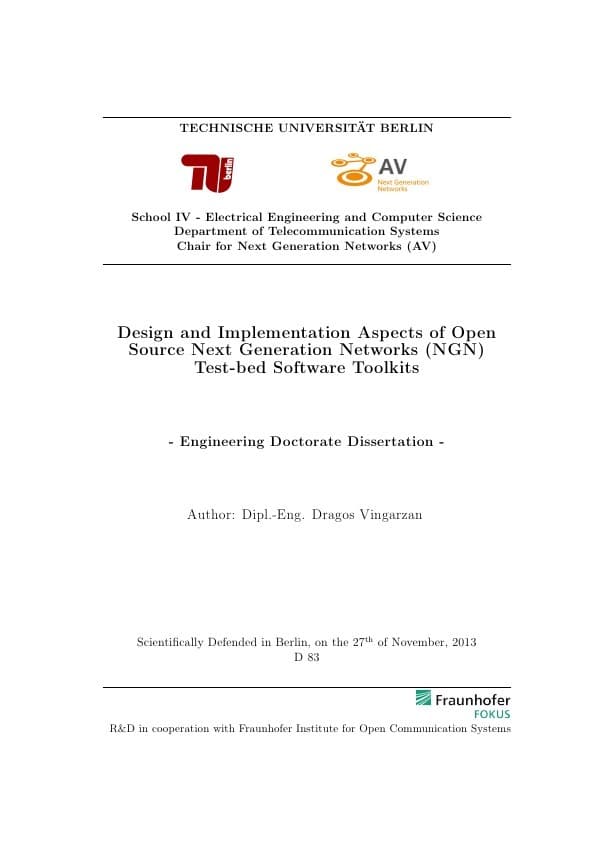Design and Implementation Aspects of Open Source NGN Test-bed Software Toolkits