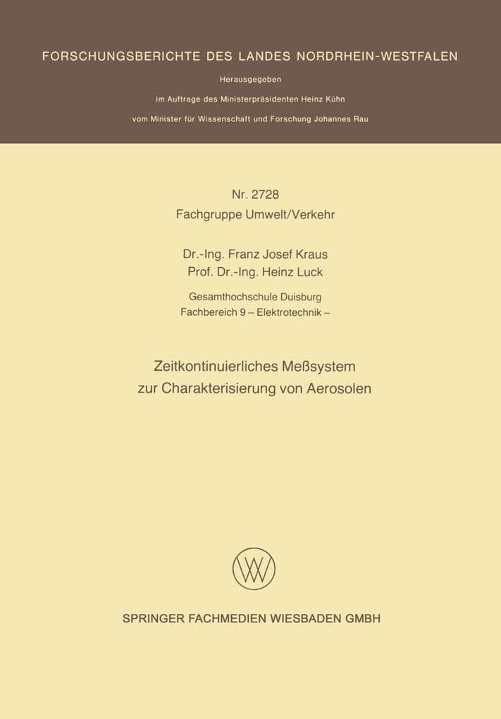Zeitkontinuierliches Meßsystem zur Charakterisierung von Aerosolen