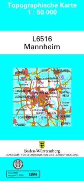 Topographische Karte Baden-Württemberg, Zivilmilitärische Ausgabe - Mannheim