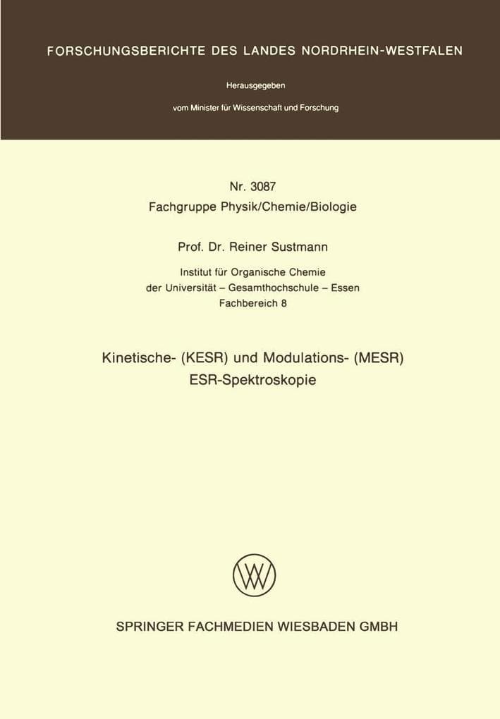 Kinetische- (KESR) und Modulations- (MESR) ESR - Spektroskopie