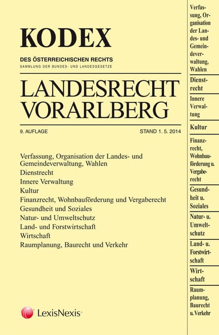 Kodex Landesrecht Vorarlberg 2014/15