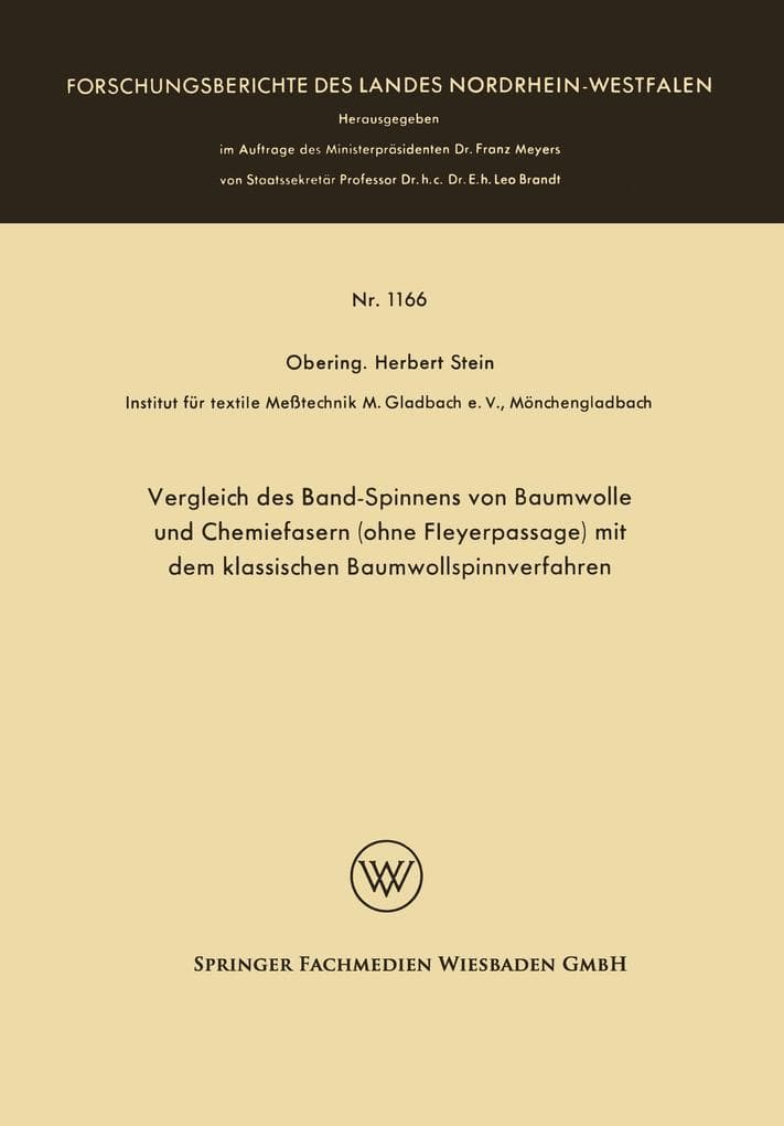 Vergleich des Band-Spinnens von Baumwolle und Chemiefasern (ohne Fleyerpassage) mit dem klassischen Baumwollspinnverfahren