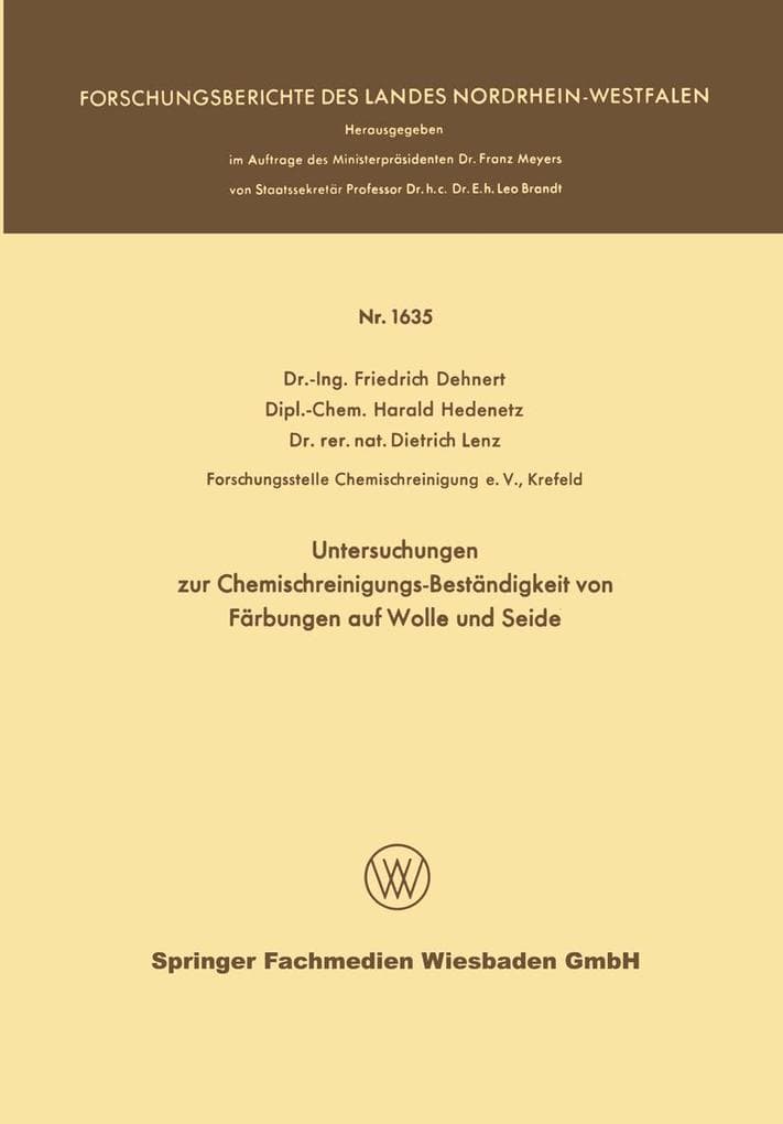 Untersuchungen zur Chemischreinigungs-Beständigkeit von Färbungen auf Wolle und Seide