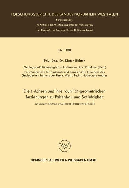 Die -Achsen und ihre räumlich-geometrischen Beziehungen zu Faltenbau und Schiefrigkeit