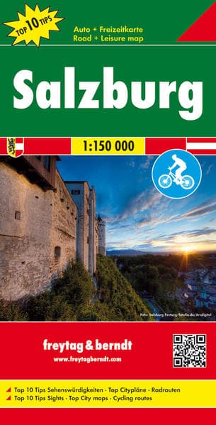 Freytag & Berndt Auto + Freizeitkarte Salzburg, Top 10 Tips 1:150.000