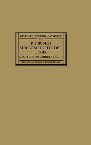 Zur Geschichte der Logik