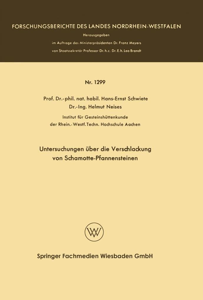 Untersuchungen über die Verschlackung von Schamotte-Pfannensteinen