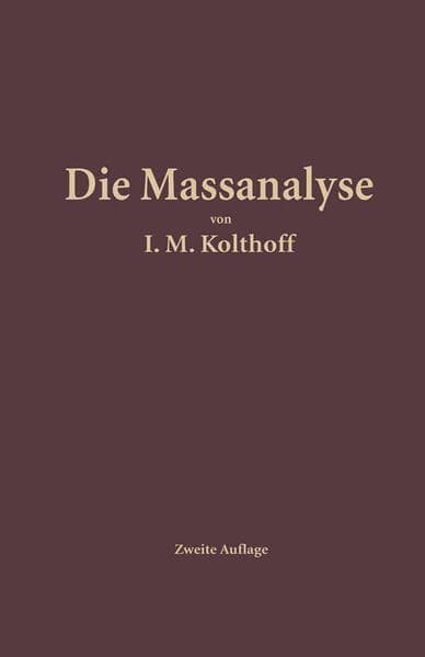 Die Massanalyse, 2 Teile