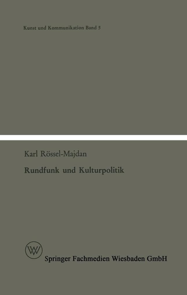 Rundfunk und Kulturpolitik