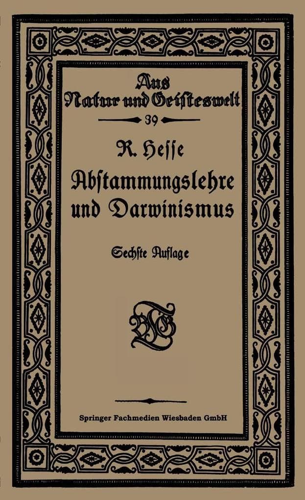 Abstammungslehre und Darwinismus
