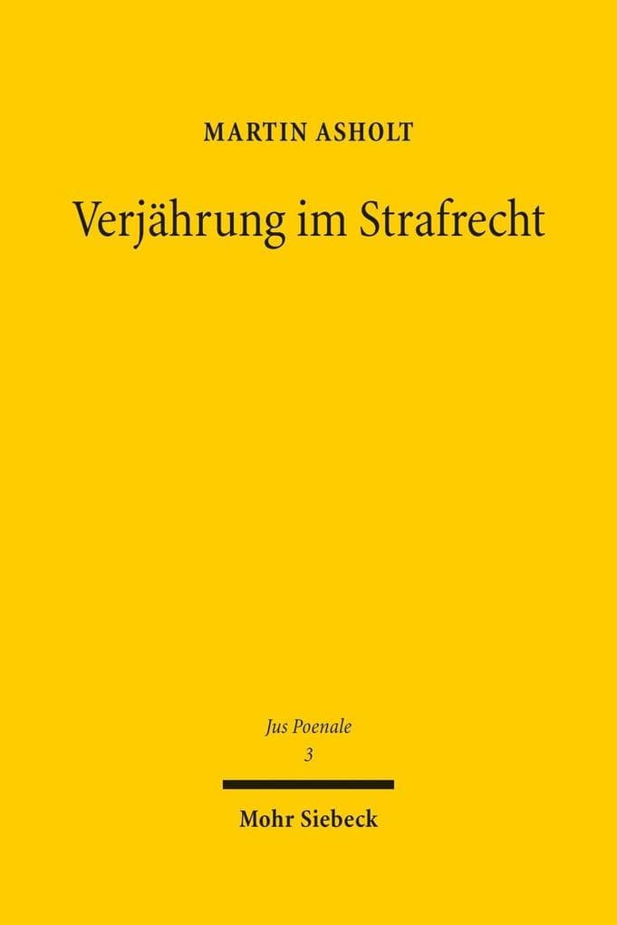 Verjährung im Strafrecht
