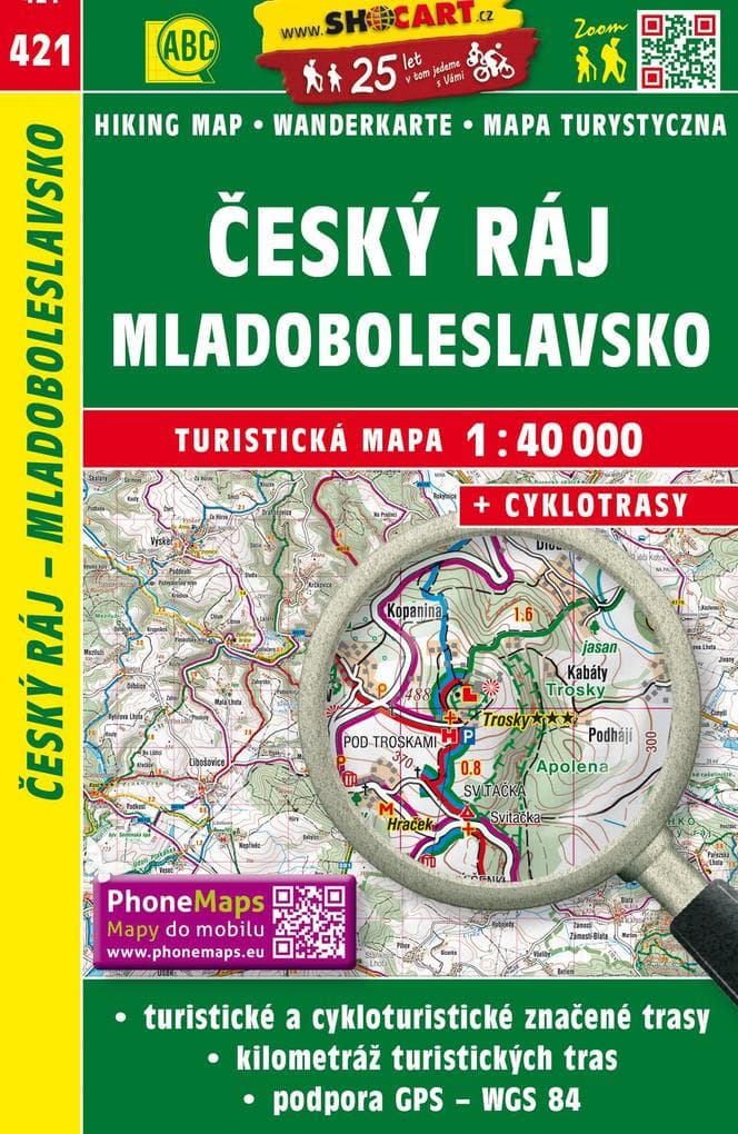 Wanderkarte Tschechien Cesky raj, Mladobleslavsko 1 : 40 000