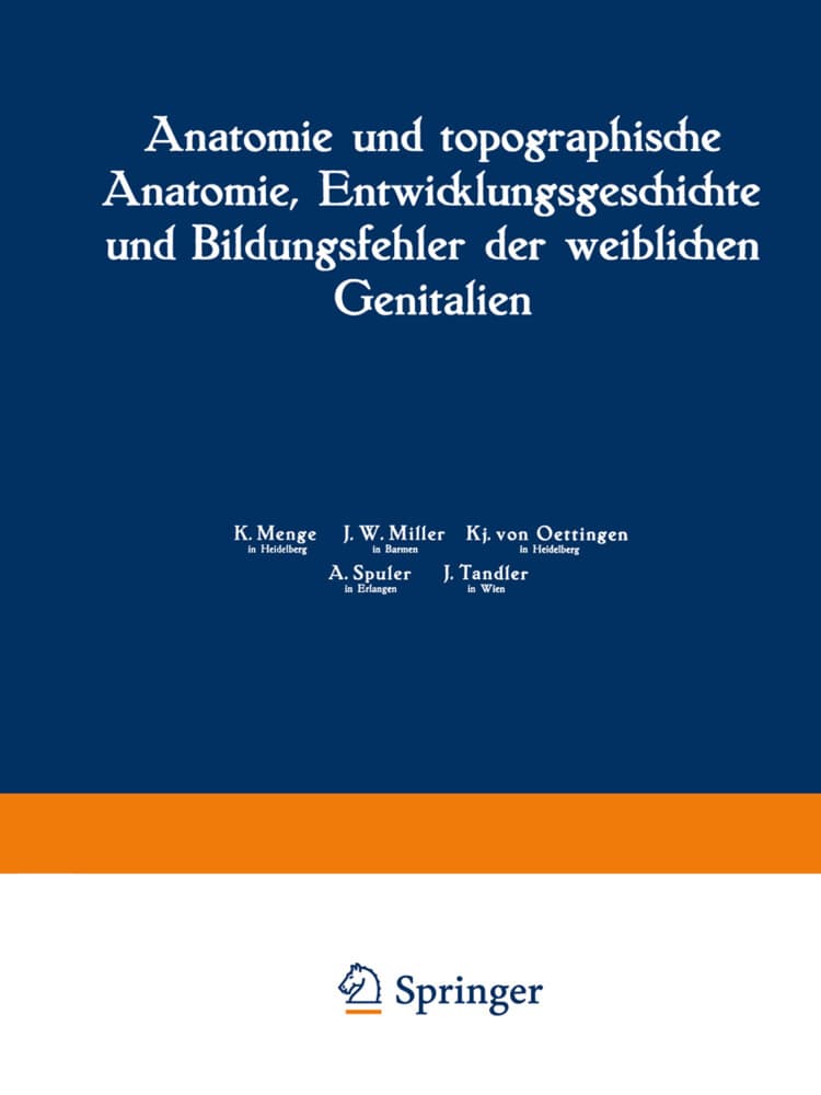 Anatomie und topographische Anatomie, Entwicklungsgeschichte und Bildungsfehler der weiblichen Genit