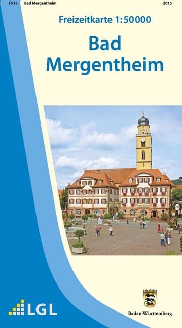 Topographische Freizeitkarte Baden-Württemberg Bad Mergentheim