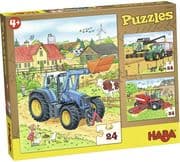 Puzzles Traktor & Co. 3 Motive je 24 Teile