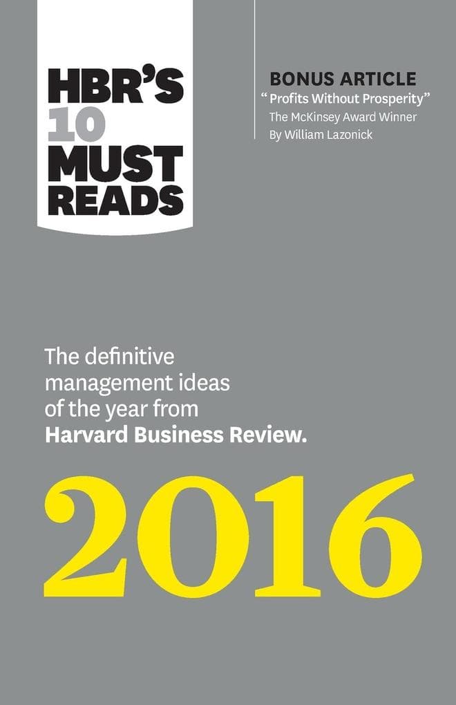 Hbr's 10 Must Reads 2016