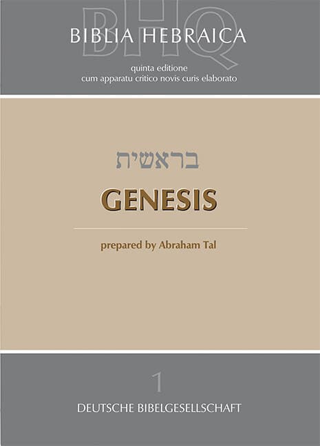 Biblia Hebraica Quinta (BHQ). Genesis