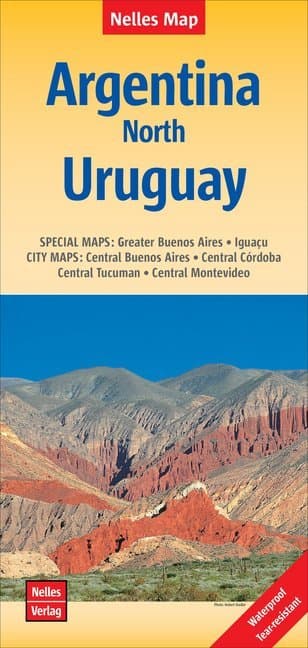 Nelles Map Landkarte Argentina: North, Uruguay | Argentinien : Nord, Uruguay | Argentine : Nord, Uru