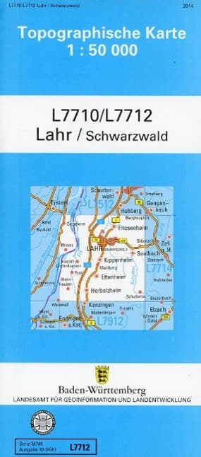 Topographische Karte Baden-Württemberg, Zivilmilitärische Ausgabe - Lahr / Schwarzwald