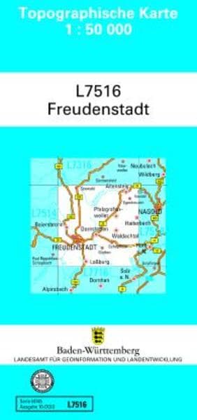 Topographische Karte Baden-Württemberg, Zivilmilitärische Ausgabe - Freudenstadt