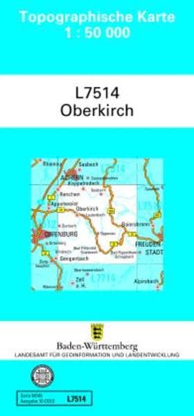 Topographische Karte Baden-Württemberg, Zivilmilitärische Ausgabe - Oberkirch
