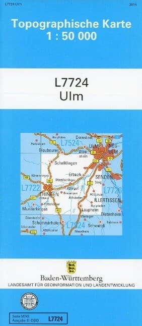 Topographische Karte Baden-Württemberg, Zivilmilitärische Ausgabe - Ulm