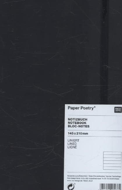 Notizbuch A5 Schwarz, liniert