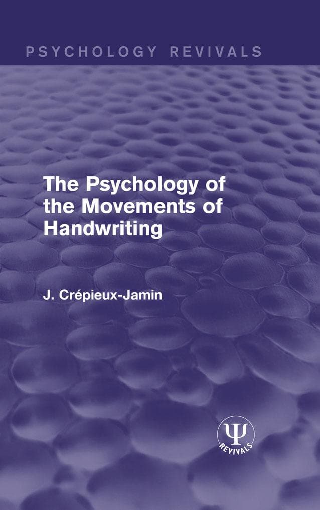 The Psychology of the Movements of Handwriting