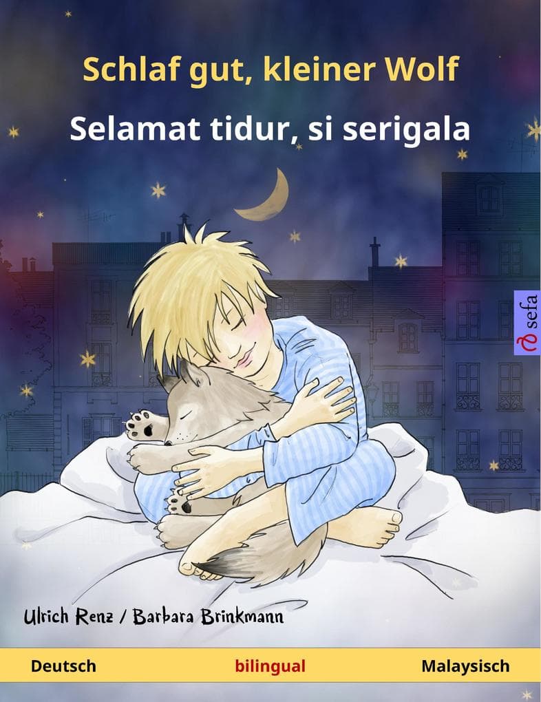 Schlaf gut, kleiner Wolf - Selamat tidur, si serigala (Deutsch - Malaysisch)